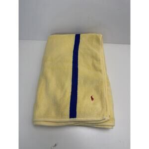 Vintage Polo Ralph Lauren XL Striped Beach Towel Red Pony